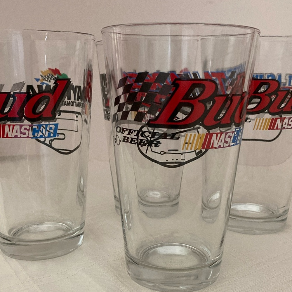Bud Racing Beer Glasses